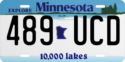 MN license plate 489UCD