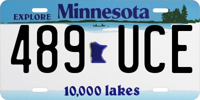 MN license plate 489UCE