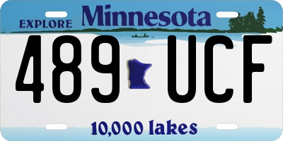 MN license plate 489UCF