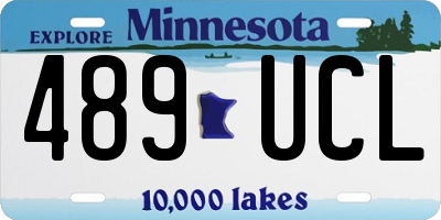 MN license plate 489UCL
