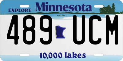 MN license plate 489UCM