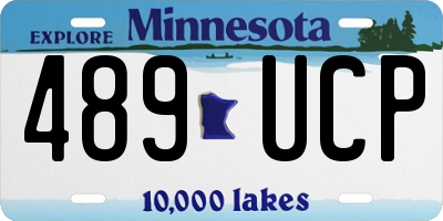 MN license plate 489UCP