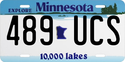 MN license plate 489UCS