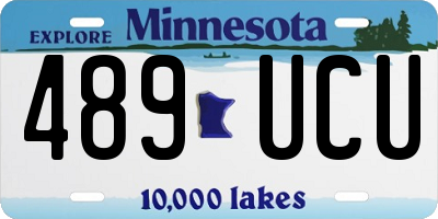 MN license plate 489UCU