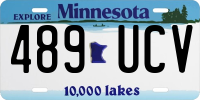 MN license plate 489UCV