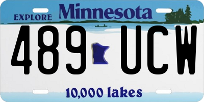 MN license plate 489UCW
