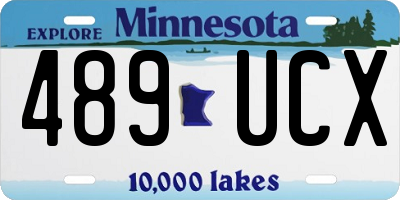 MN license plate 489UCX