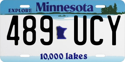 MN license plate 489UCY