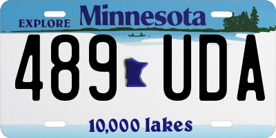 MN license plate 489UDA