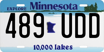 MN license plate 489UDD