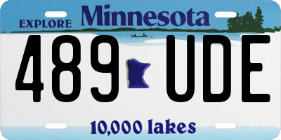 MN license plate 489UDE