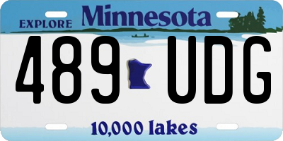 MN license plate 489UDG