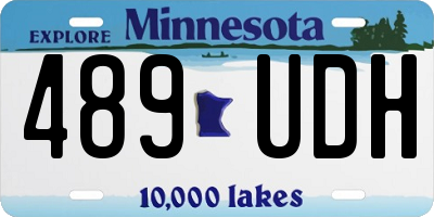 MN license plate 489UDH