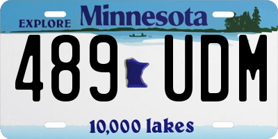 MN license plate 489UDM