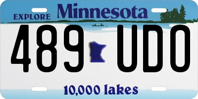 MN license plate 489UDO