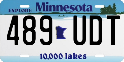 MN license plate 489UDT