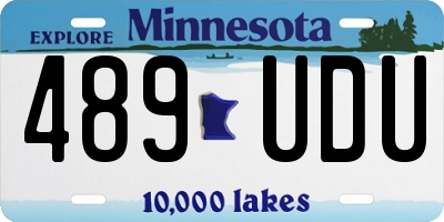 MN license plate 489UDU