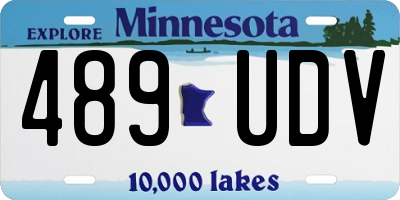 MN license plate 489UDV