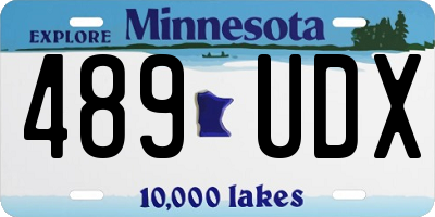 MN license plate 489UDX