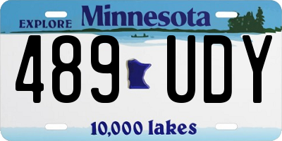 MN license plate 489UDY
