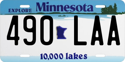 MN license plate 490LAA