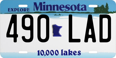 MN license plate 490LAD