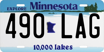 MN license plate 490LAG