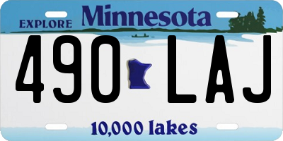 MN license plate 490LAJ