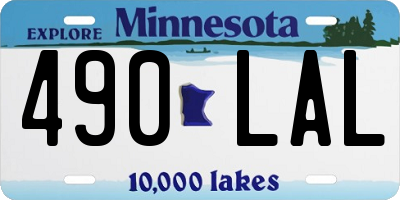 MN license plate 490LAL