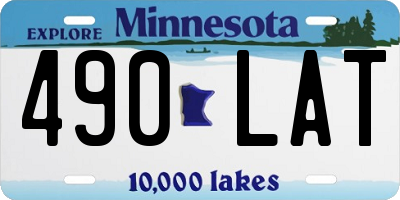 MN license plate 490LAT