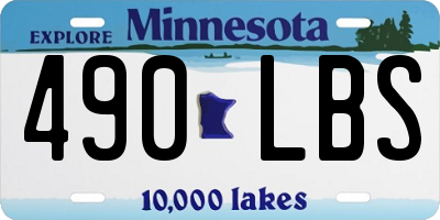 MN license plate 490LBS