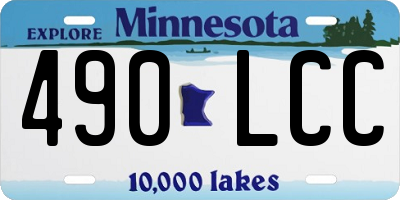 MN license plate 490LCC