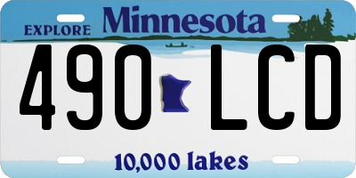 MN license plate 490LCD