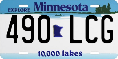 MN license plate 490LCG