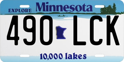 MN license plate 490LCK