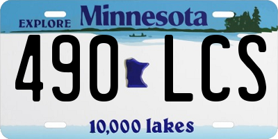 MN license plate 490LCS