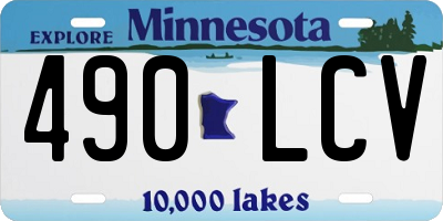 MN license plate 490LCV