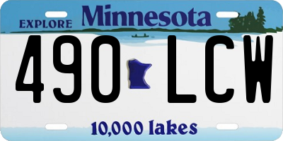 MN license plate 490LCW