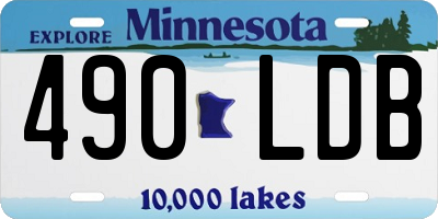 MN license plate 490LDB