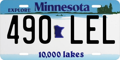 MN license plate 490LEL