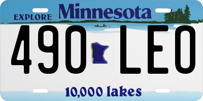 MN license plate 490LEO