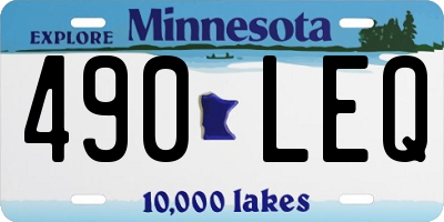 MN license plate 490LEQ