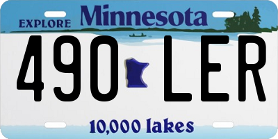 MN license plate 490LER