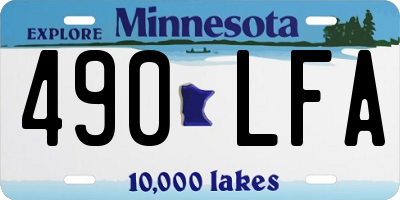 MN license plate 490LFA