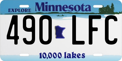 MN license plate 490LFC
