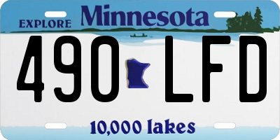 MN license plate 490LFD