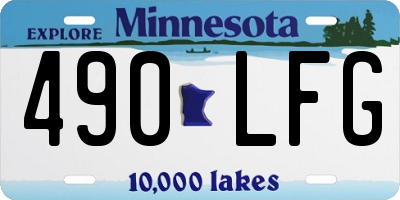 MN license plate 490LFG