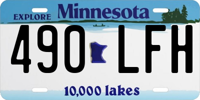 MN license plate 490LFH
