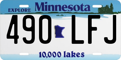 MN license plate 490LFJ