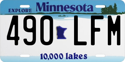 MN license plate 490LFM